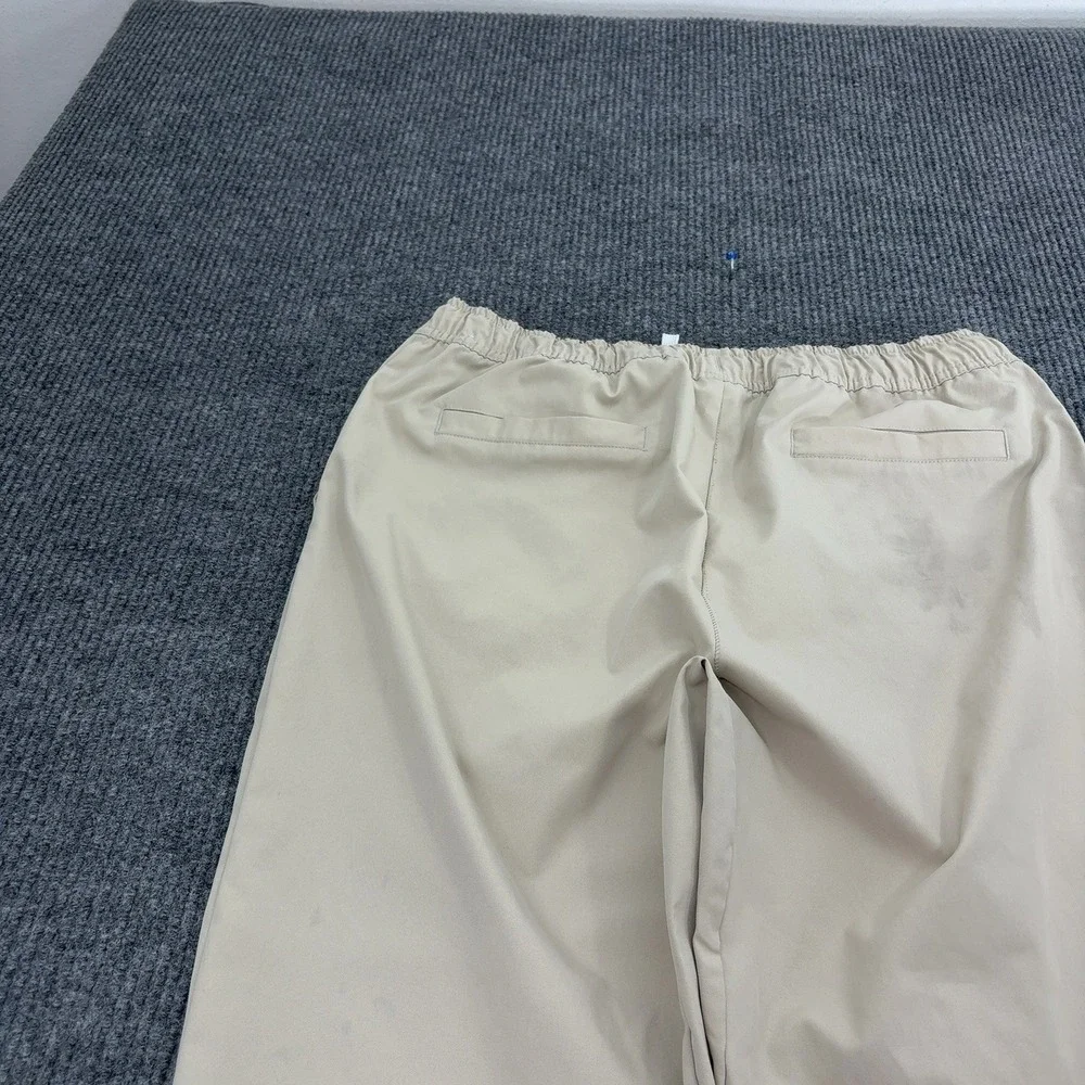 Nike Pants Mens XL Beige Polyester Elastic Waist Casual Sportswear Streetwear